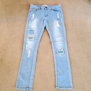 Girls Teen G's skinny jeans size 12 distressed.